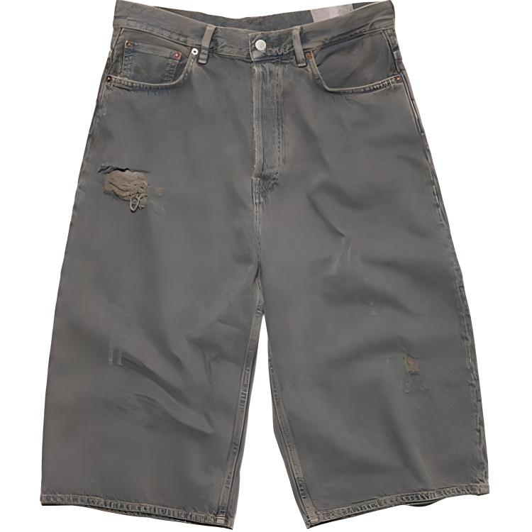 Acne Studios SS22  Distressed Denim Shorts Blue. BE0110-AFY