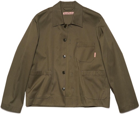 Acne Studios SS22 Jaket Kemeja Lengan Panjang Hijau dengan Saku. B90642-AB6044 Buy Acne Studios SS22 Jaket Kemeja Lengan Panjang Hijau dengan Saku. B90642-AB6044