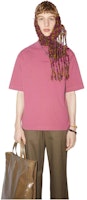 아크네 스튜디오 SS22 핑크 로고 프린트 반팔 크루넥 티셔츠. BL0278-ACX Shop 아크네 스튜디오 SS22 핑크 로고 프린트 반팔 크루넥 티셔츠. BL0278-ACX