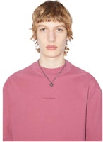 아크네 스튜디오 SS22 핑크 로고 프린트 반팔 크루넥 티셔츠. BL0278-ACX Details for 아크네 스튜디오 SS22 핑크 로고 프린트 반팔 크루넥 티셔츠. BL0278-ACX