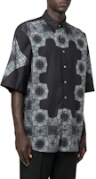 Purchase Acne Studios SS22 印花拼色短袖衬衫 深蓝色 BB0476-AAN