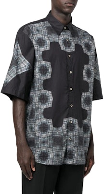 Acne Studios SS22 Printed Colorblock Short Sleeve Shirt Deep Blue BB0476-AAN Purchase Acne Studios SS22 Printed Colorblock Short Sleeve Shirt Deep Blue BB0476-AAN