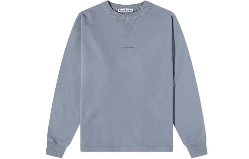 Acne Studios SS22  Relaxed Fit Crewneck Sweatshirt Grey. BI0138-AA4