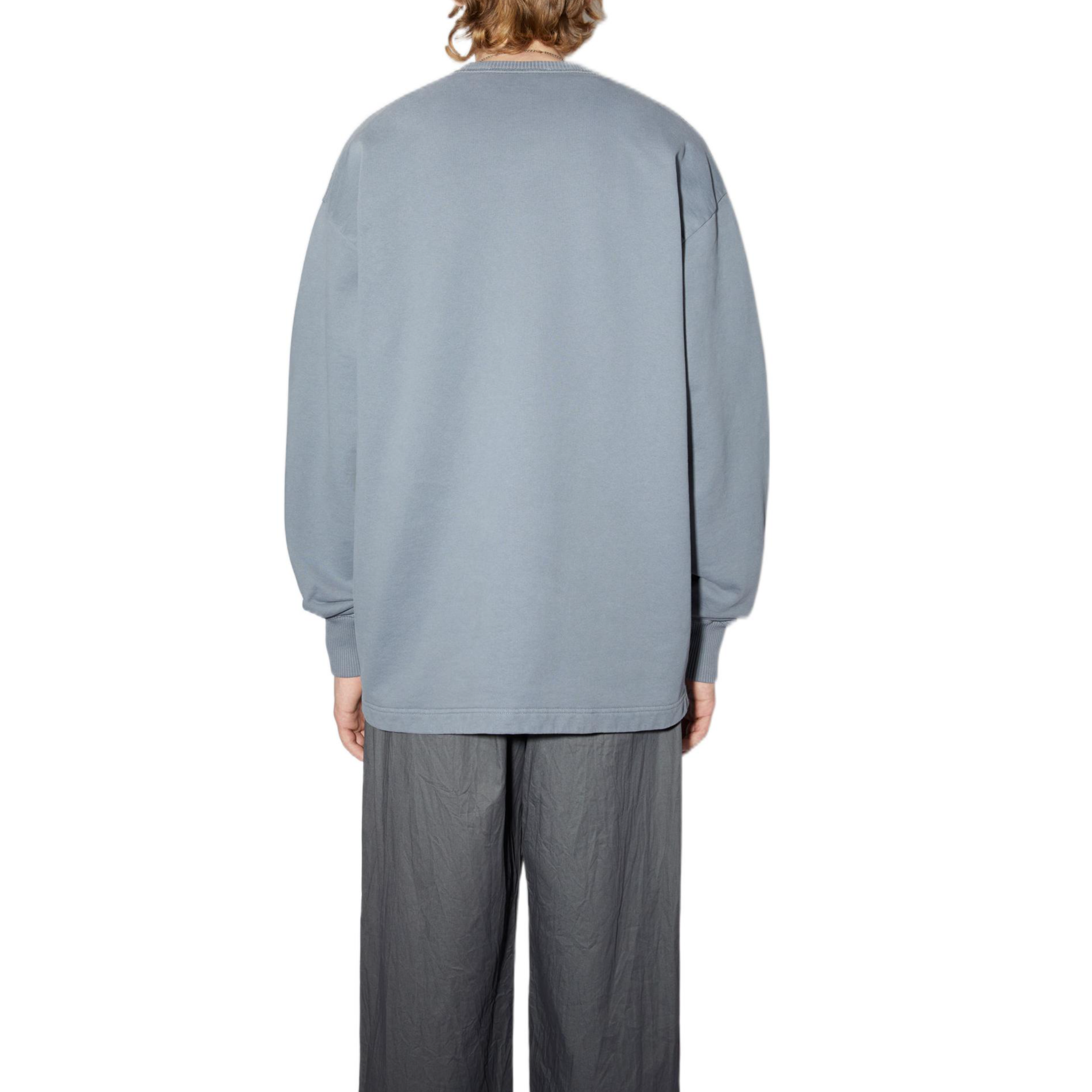 Shop Acne Studios SS22宽松版型灰色圆领卫衣. BI0138-AA4
