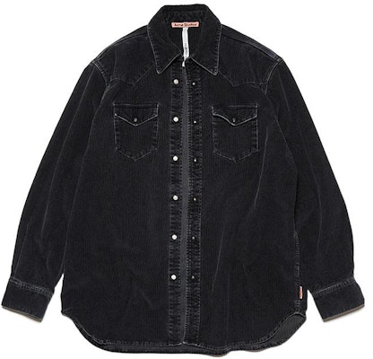 Acne Studios SS22 復古黑色長袖襯衫。 BB0463-900 Buy Acne Studios SS22 復古黑色長袖襯衫。 BB0463-900