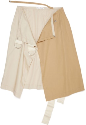 Acne Studios SS22 Asymmetric Colorblock A-Line Skirt Khaki AF0251-AGU Buy Acne Studios SS22 Asymmetric Colorblock A-Line Skirt Khaki AF0251-AGU