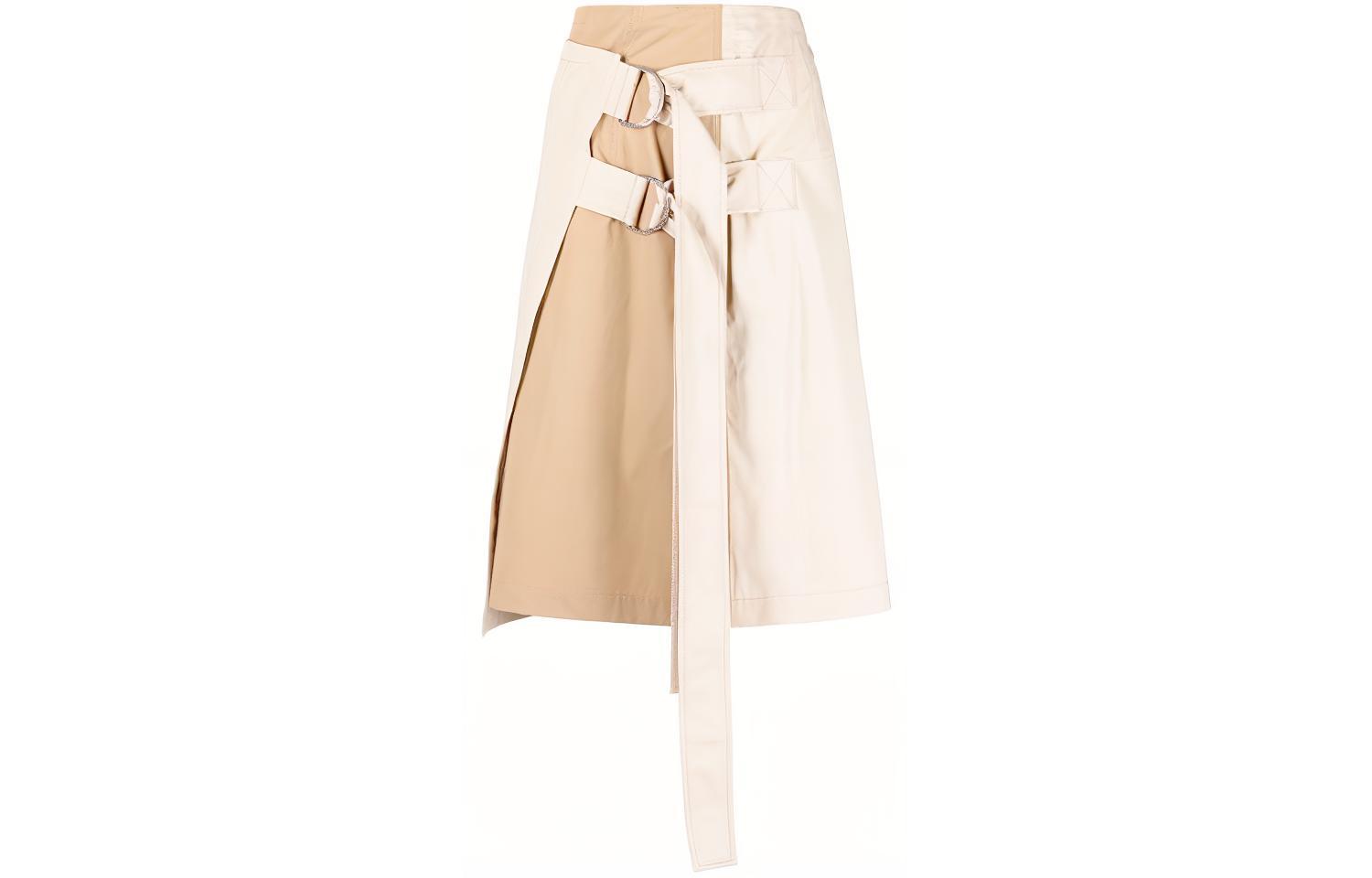 Lookbook Acne Studios SS22 Asymmetric Colorblock A-Line Skirt Khaki AF0251-AGU