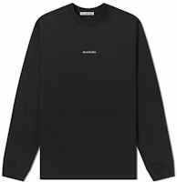 Order Acne Studios SS22 黑色長袖圓領印花Logo T恤。 BL0279-900