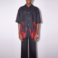 Lookbook Acne Studios SS22 黑色双手印花短袖衬衫 BB0438-900