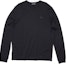 Buy Acne Studios SS22 Black Unisex Crewneck Long Sleeve Tee with Face Logo Patch CL0115-900101