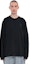 Details for Acne Studios SS22 Black Unisex Crewneck Long Sleeve Tee with Face Logo Patch CL0115-900101