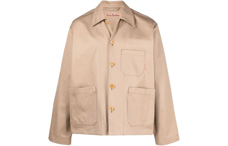 Acne Studios SS22 Brown Solid-Colored Single-Breasted Jacket for Men B90618-AEK044