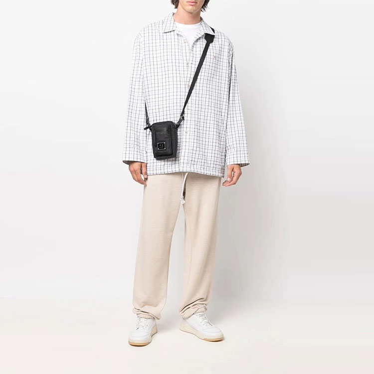 Lookbook Acne Studios SS22 Checkered Tie Long Sleeve Shirt Unisex Black White C90105-AL4