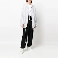 Shop Acne Studios SS22 黑白棋盘格长袖衬衫 男女同款 C90105-AL4