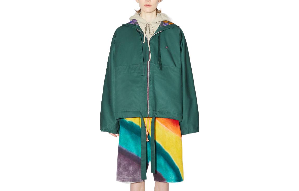 Order Acne Studios SS22 Face Logo Patch Zip-Up Hoodie Jacket Unisex Green. C90106-AAY