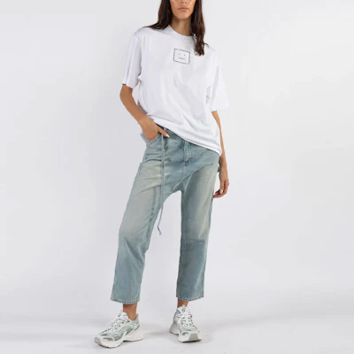 Acne Studios SS22 脸标白色男女同款圆领T恤 CL0161-183 Shop Acne Studios SS22 脸标白色男女同款圆领T恤 CL0161-183