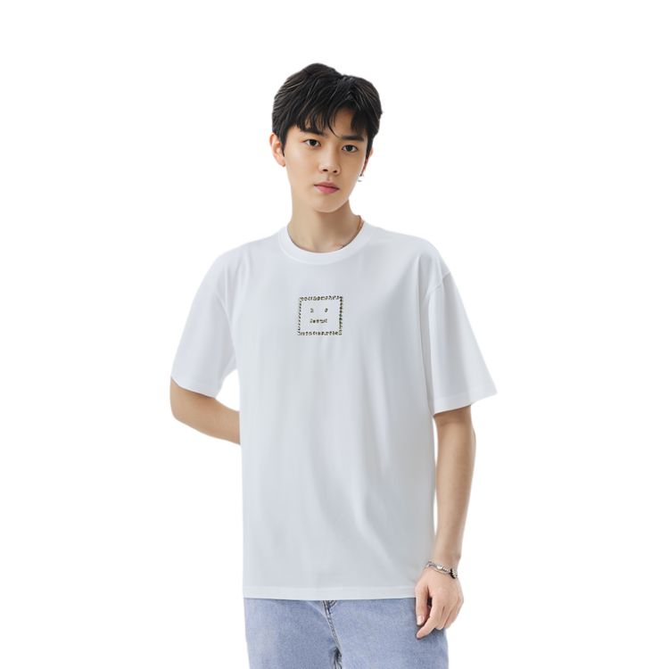 Details for Acne Studios SS22 脸标白色男女同款圆领T恤 CL0161-183