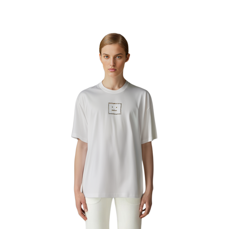 Sizing Acne Studios SS22 脸标白色男女同款圆领T恤 CL0161-183