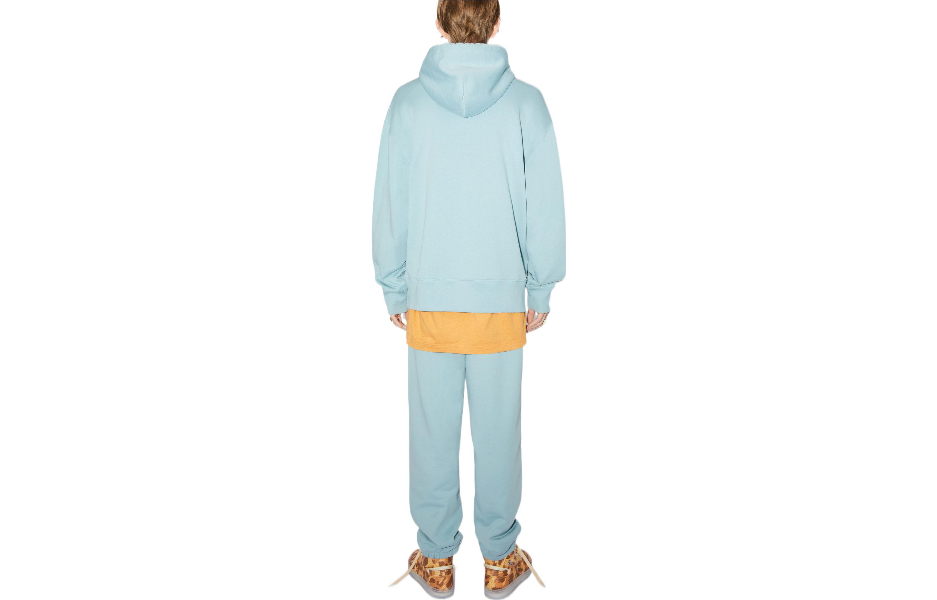 Lookbook Acne Studios SS22 Face Oversized Blue Hoodie Unisex Pullover Sweatshirt. CI0108-AQH101