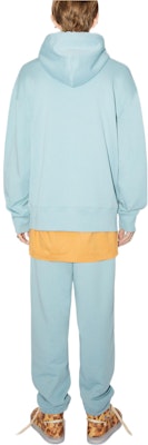 Acne Studios SS22 Face Oversized Blue Hoodie Unisex Pullover Sweatshirt. CI0108-AQH101 Lookbook Acne Studios SS22 Face Oversized Blue Hoodie Unisex Pullover Sweatshirt. CI0108-AQH101