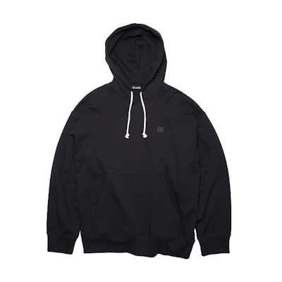 Acne Studios SS22 Face Oversized Cotton Hoodie Unisex - Black. CI0108-900101