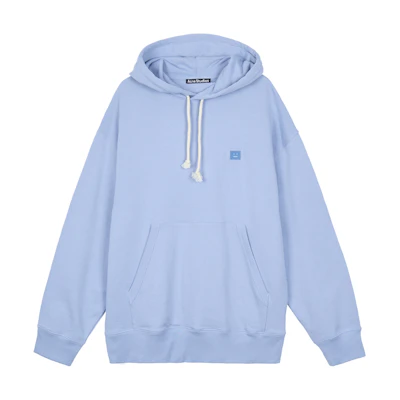 Acne Studios SS22 Face Oversized Hoodie Unisex Light Purple Sweatshirt. CI0108-CU2