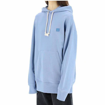 Acne Studios SS22 Face Oversized Hoodie Unisex Light Purple Sweatshirt. CI0108-CU2 Sizing Acne Studios SS22 Face Oversized Hoodie Unisex Light Purple Sweatshirt. CI0108-CU2