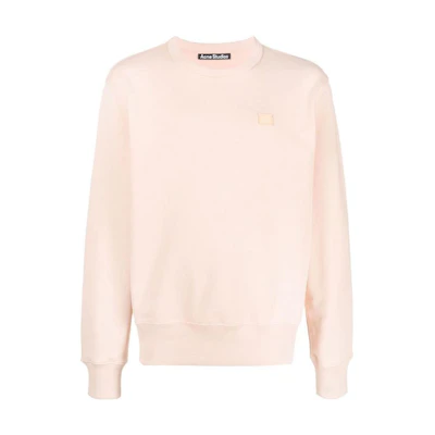 Acne Studios SS22 Face Smile Pink Unisex Pullover Sweatshirt Crewneck CI0114-AD5