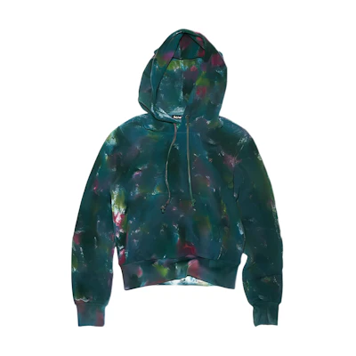 Acne Studios SS22 Face Tie-Dye Hoodie Green Unisex Pullover Fleece CI0110-AB4