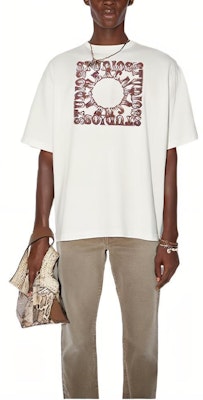 Acne Studios SS22 Geometric Print Crewneck Short Sleeve T-Shirt Men Grey White BL0316-AEG Order Acne Studios SS22 Geometric Print Crewneck Short Sleeve T-Shirt Men Grey White BL0316-AEG