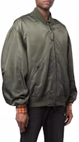 Purchase Acne Studios SS22 綠色棒球領拉鍊飛行夾克 B90612-AB7