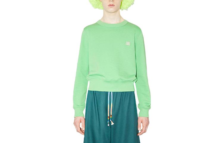 Order アクネ ストゥディオズ SS22 グリーン フェイスロゴ 長袖 ユニセックス スウェット CI0113-BN1