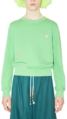 アクネ ストゥディオズ SS22 グリーン フェイスロゴ 長袖 ユニセックス スウェット CI0113-BN1 Order アクネ ストゥディオズ SS22 グリーン フェイスロゴ 長袖 ユニセックス スウェット CI0113-BN1