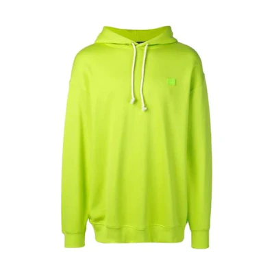 Acne Studios SS22 Green Unisex Sweatshirt with Solid Color and Logo Embroidery. ACNEWK-242