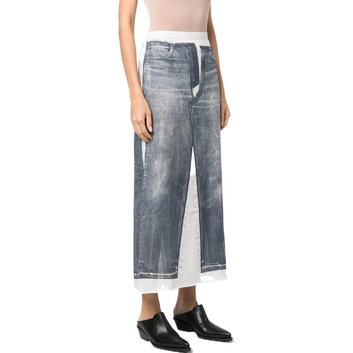 Purchase Falda Midi Denim Estampada Cintura Alta Acne Studios SS22 Azul AF0302-AAL