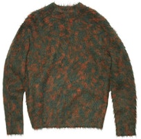 Acne Studios SS22 Leopard Print Knit Sweater Crewneck Dark Green. B60250-BA1 Acne Studios SS22 Leopard Print Knit Sweater Crewneck Dark Green. B60250-BA1