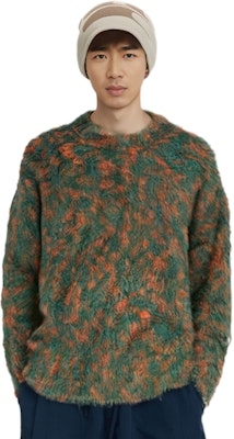 アクネ ストゥディオズ SS22 レオパード柄 ニット セーター クルーネック ダークグリーン. B60250-BA1 Details for アクネ ストゥディオズ SS22 レオパード柄 ニット セーター クルーネック ダークグリーン. B60250-BA1