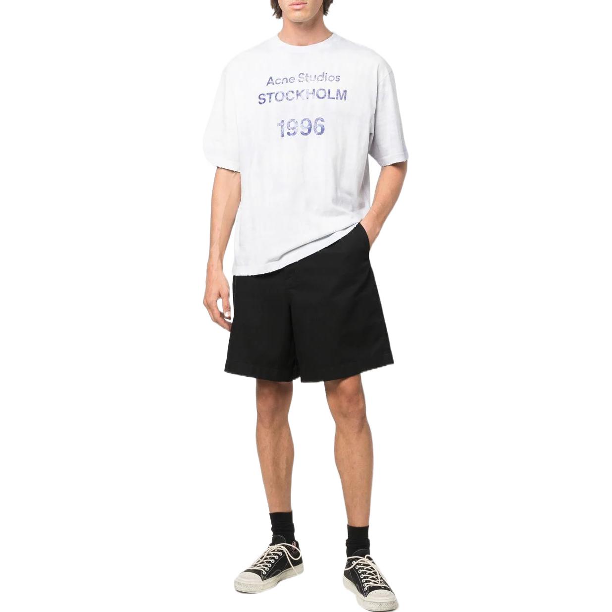 Lookbook Acne Studios 男士 SS22 标志印花圆领 T 恤. BL0319-AAV