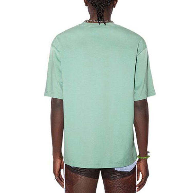 Shop 아크네 스튜디오 SS22 민트 그린 포켓 크루넥 반팔 티셔츠 남성용 BL0214-ABG