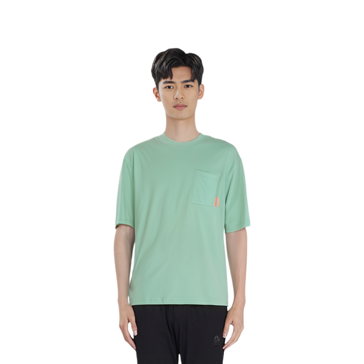 Details for 아크네 스튜디오 SS22 민트 그린 포켓 크루넥 반팔 티셔츠 남성용 BL0214-ABG