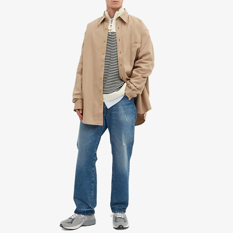 Lookbook Acne Studios SS22 Nude Logo Embroidered Long Sleeve Shirt BB0412-AEK