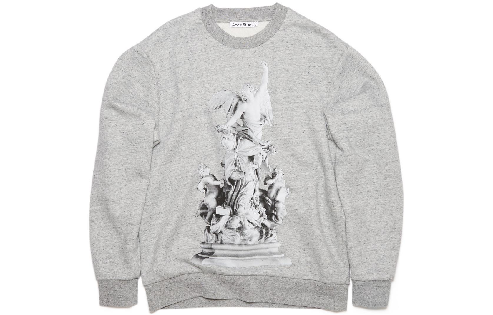 Acne Studios SS22 Patterned Pullover Sweatshirt Grey - BI0162-CC3