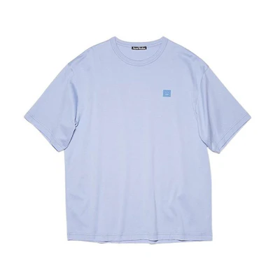 Acne Studios SS22 Smiley Face Purple Unisex Crewneck T-Shirt. CL0108-CU2