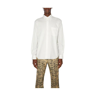Acne Studios SS22 Solid Color Button-Up Long Sleeve Shirt White Menswear BB0428-100