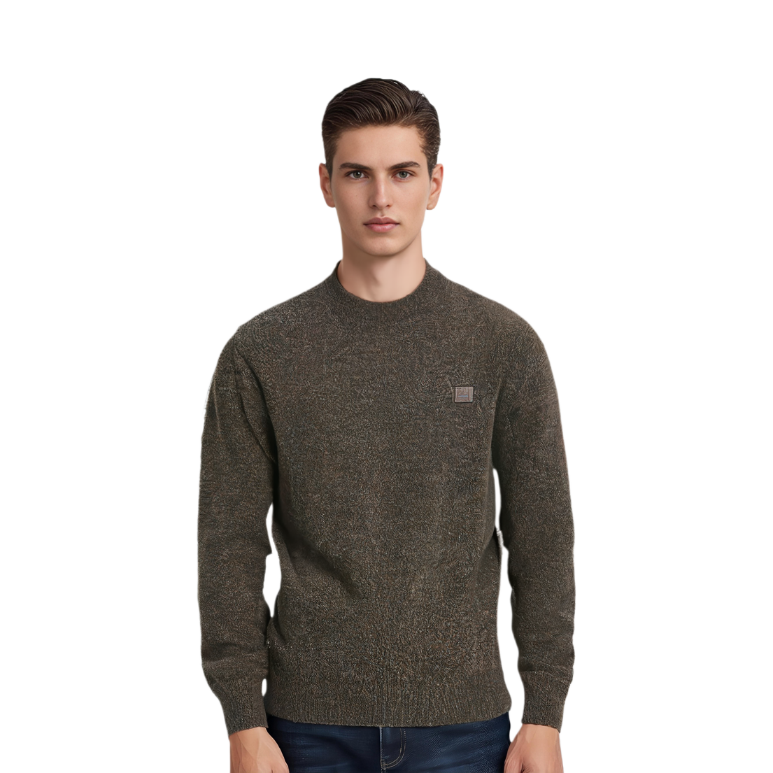 Acne Studios SS22 Unisex Brown Wool Knit Sweater with Smiley Face Patch C60042-CW5 圖 3