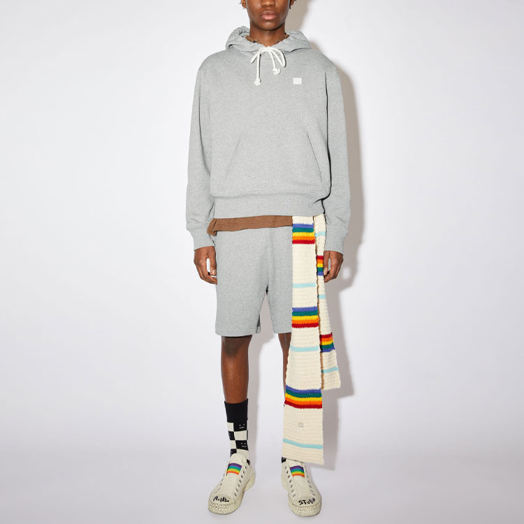 Lookbook Acne Studios SS22 男女同款 灰色笑脸贴标卫衣. CI0107-X92