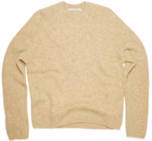 Acne Studios SS22 Wool Crewneck Sweater in Toffee Brown B60208-ALL Acne Studios SS22 Wool Crewneck Sweater in Toffee Brown B60208-ALL