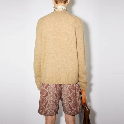 Acne Studios SS22 Wool Crewneck Sweater in Toffee Brown B60208-ALL Shop Acne Studios SS22 Wool Crewneck Sweater in Toffee Brown B60208-ALL