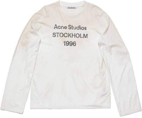 Acne Studios SS23 Camiseta Logo Vintage Manga Larga Blanco Sucio Unisex. CL0197-DC6 Buy Acne Studios SS23 Camiseta Logo Vintage Manga Larga Blanco Sucio Unisex. CL0197-DC6