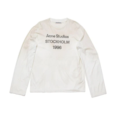 Acne Studios SS23 1996 Logo Vintage Print Long Sleeve Tee Dirty White Unisex. CL0197-DC6